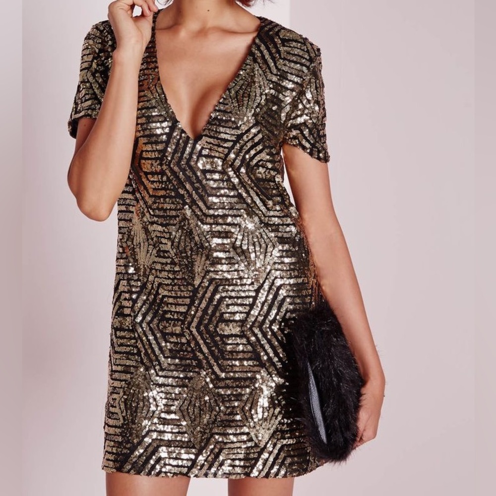 Golden Sequin Dress